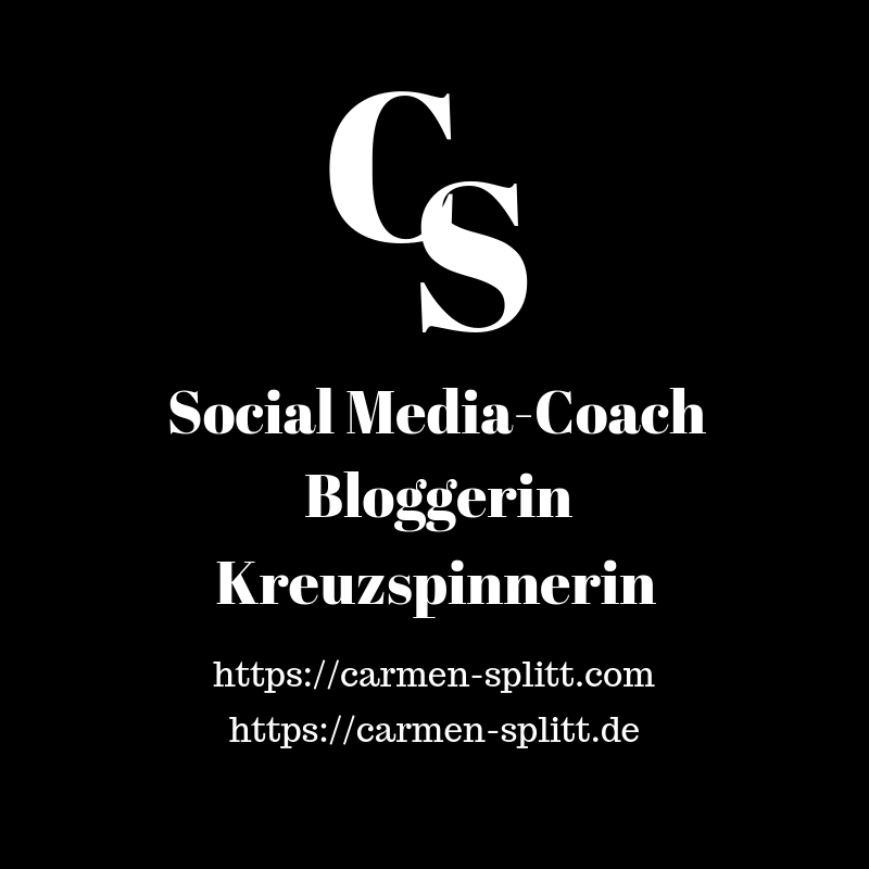 Logo Carmen Splitt, Social Media-Coach, Bloggerin, Kreuzspinnerin, 2019